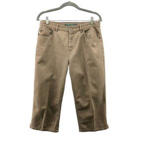 Lauren Ralph Lauren‎ Capri Pants Womens 8P Tan Chino 5 Pocket Cotton Outdoor